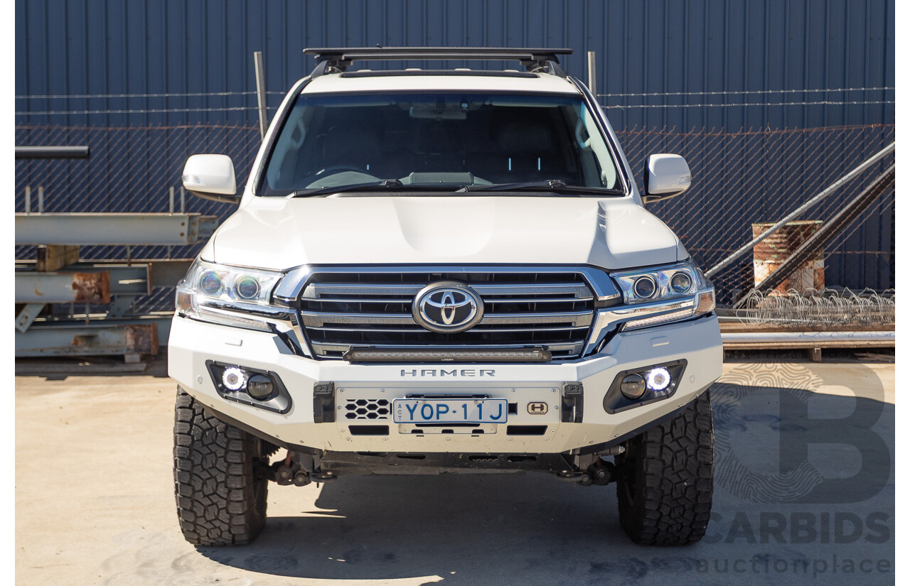 07/2017 Toyota Landcruiser VX (4x4) VDJ200R MY16 4D Wagon Crystal White Pearl Twin Turbo Diesel 4.5L - 7 seats