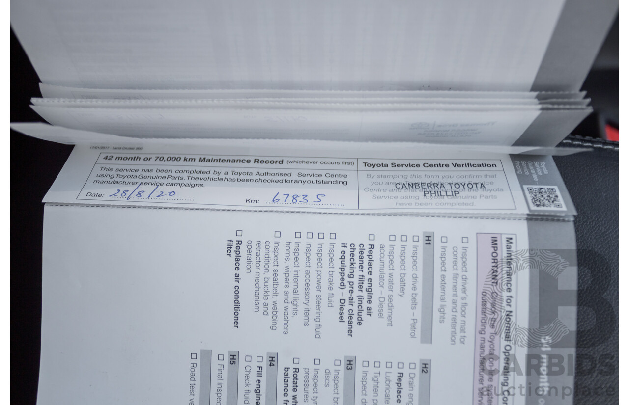 07/2017 Toyota Landcruiser VX (4x4) VDJ200R MY16 4D Wagon Crystal White Pearl Twin Turbo Diesel 4.5L - 7 seats