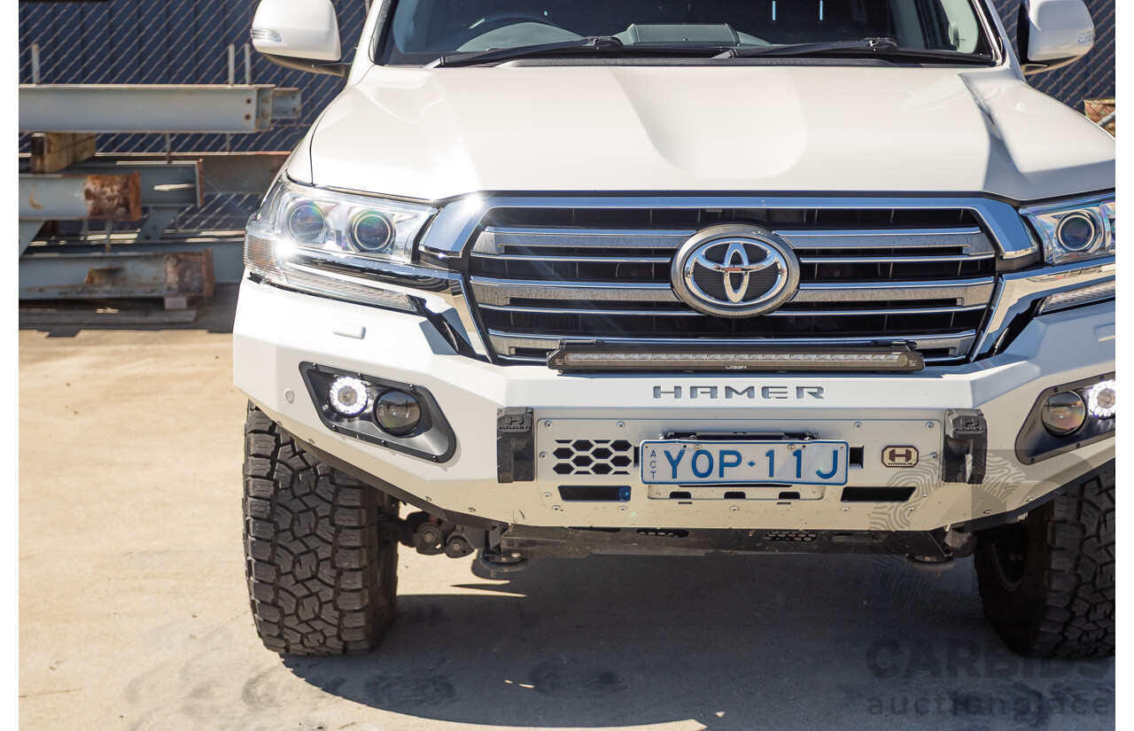 07/2017 Toyota Landcruiser VX (4x4) VDJ200R MY16 4D Wagon Crystal White Pearl Twin Turbo Diesel 4.5L - 7 seats