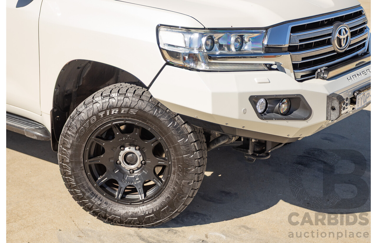 07/2017 Toyota Landcruiser VX (4x4) VDJ200R MY16 4D Wagon Crystal White Pearl Twin Turbo Diesel 4.5L - 7 seats