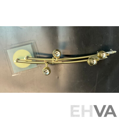 GU10 Adjustable Brass  4 Lights Spotlight - Lot of 8 ( with 32 Light Bulbs )