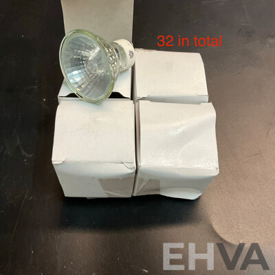 GU10 Adjustable Brass  4 Lights Spotlight - Lot of 8 ( with 32 Light Bulbs )