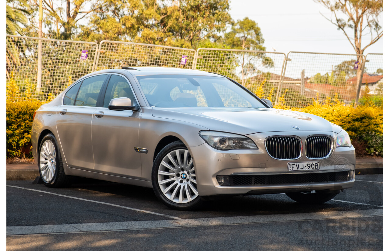 6/2009 BMW 740i F01 4d Sedan Kashmir Silver Metallic Turbo 3.0L
