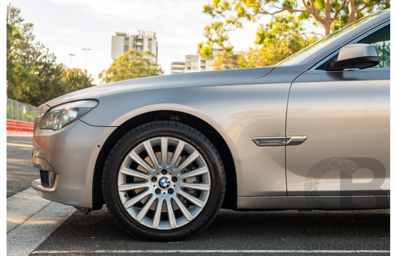 6/2009 BMW 740i F01 4d Sedan Kashmir Silver Metallic Turbo 3.0L