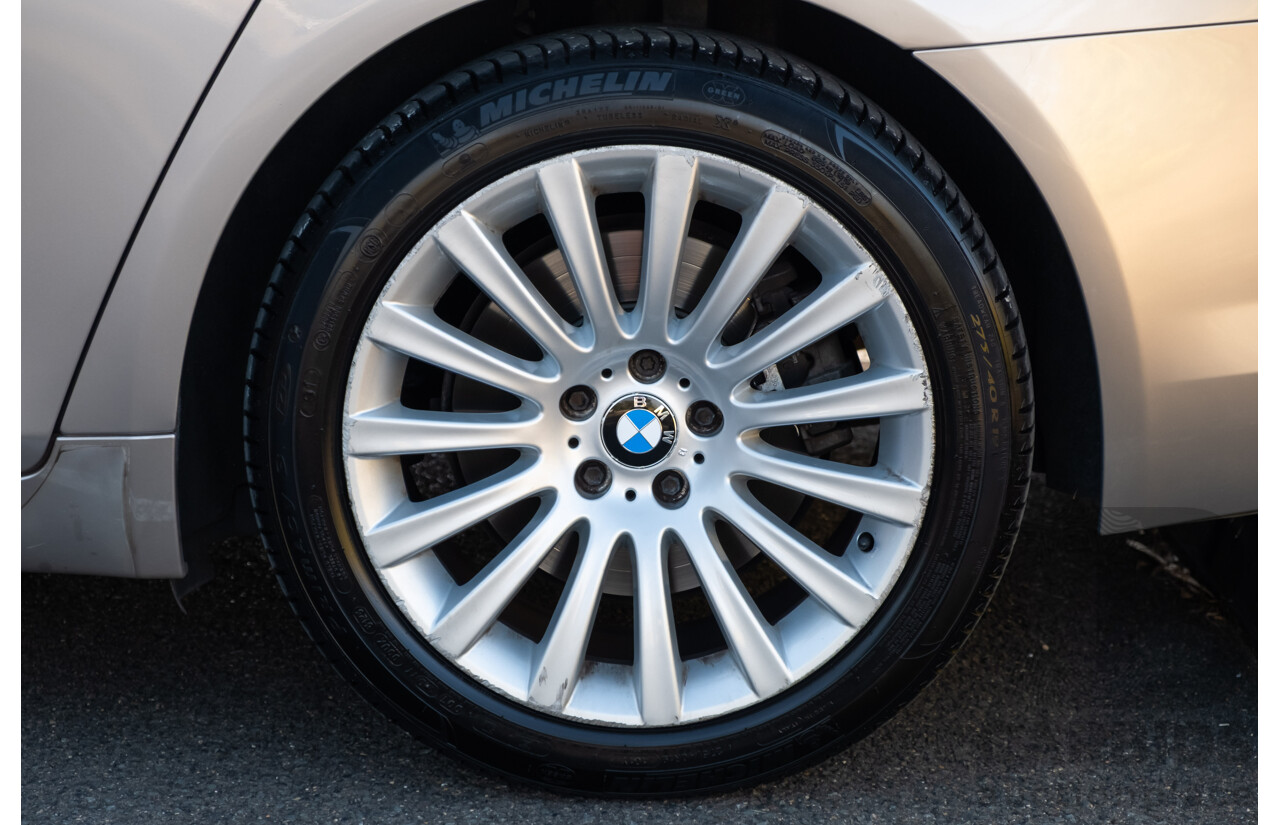 6/2009 BMW 740i F01 4d Sedan Kashmir Silver Metallic Turbo 3.0L