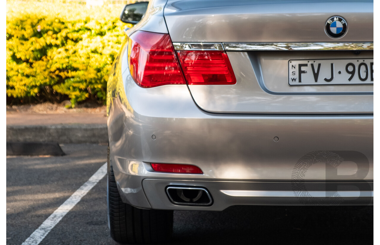 6/2009 BMW 740i F01 4d Sedan Kashmir Silver Metallic Turbo 3.0L