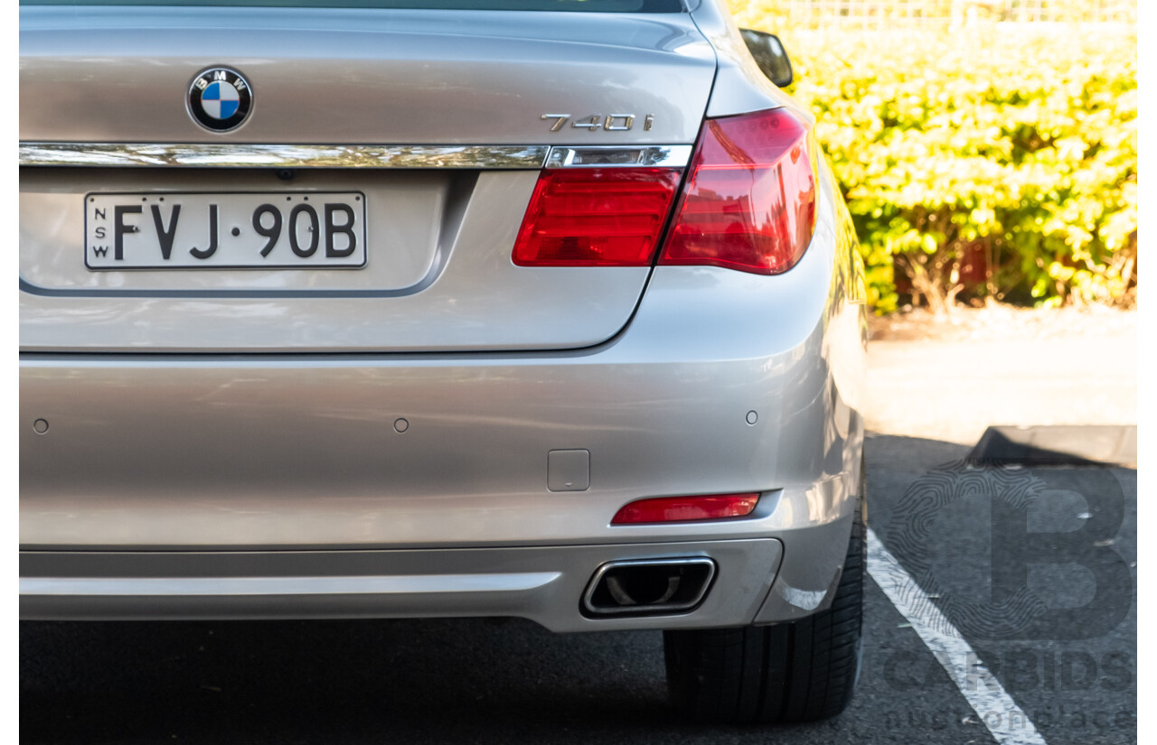 6/2009 BMW 740i F01 4d Sedan Kashmir Silver Metallic Turbo 3.0L