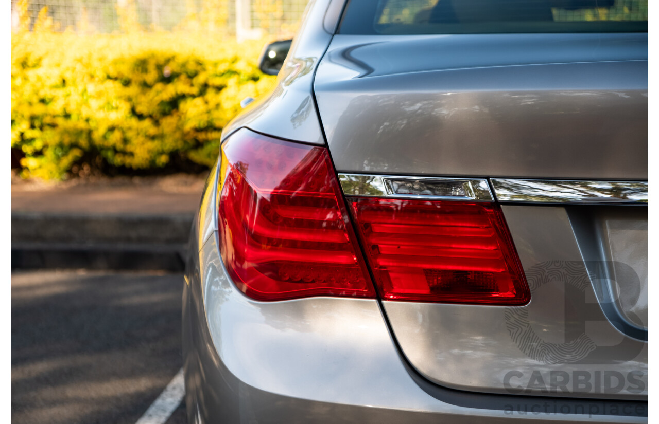 6/2009 BMW 740i F01 4d Sedan Kashmir Silver Metallic Turbo 3.0L