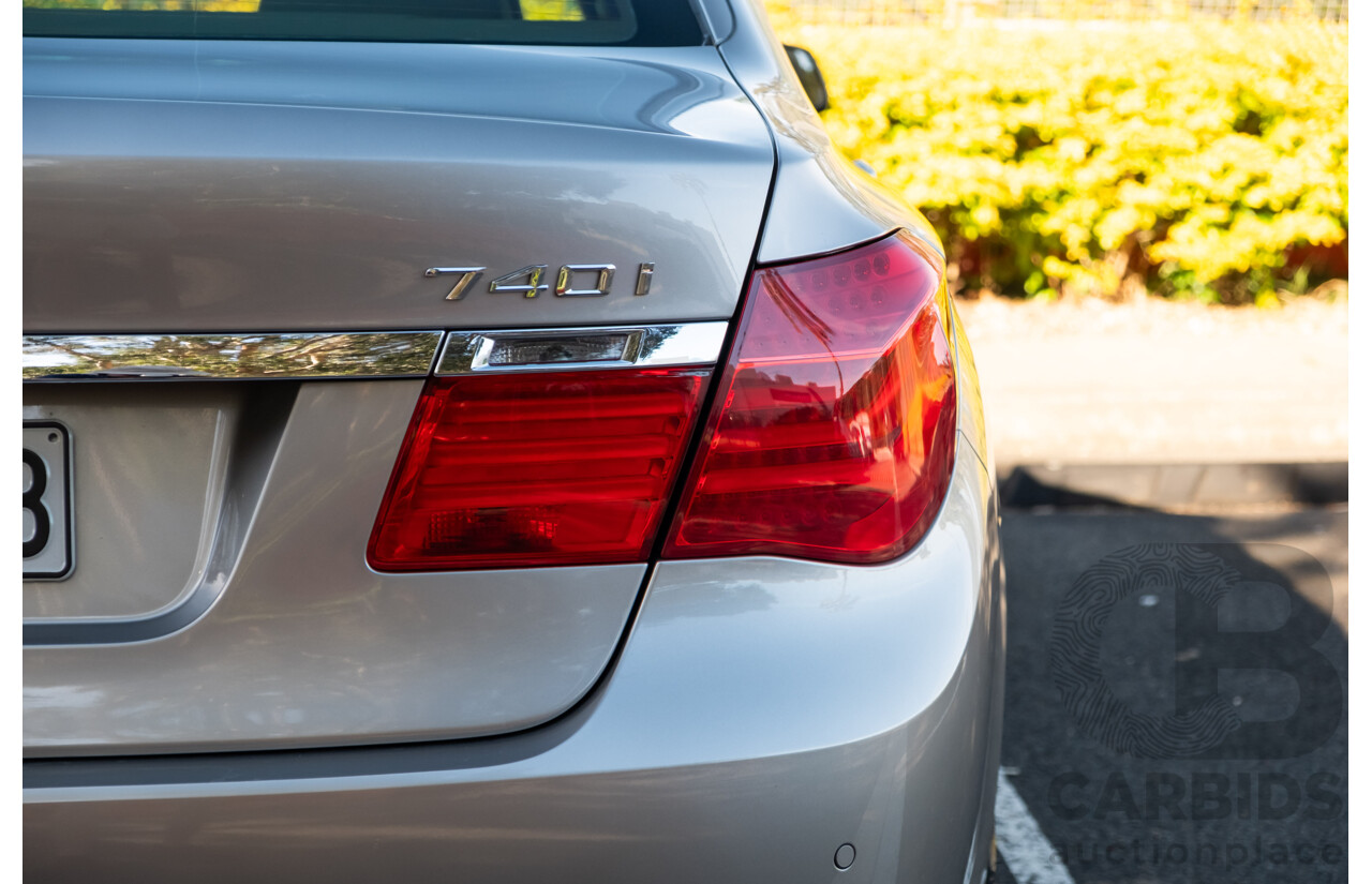6/2009 BMW 740i F01 4d Sedan Kashmir Silver Metallic Turbo 3.0L