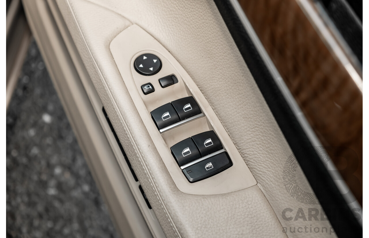 6/2009 BMW 740i F01 4d Sedan Kashmir Silver Metallic Turbo 3.0L