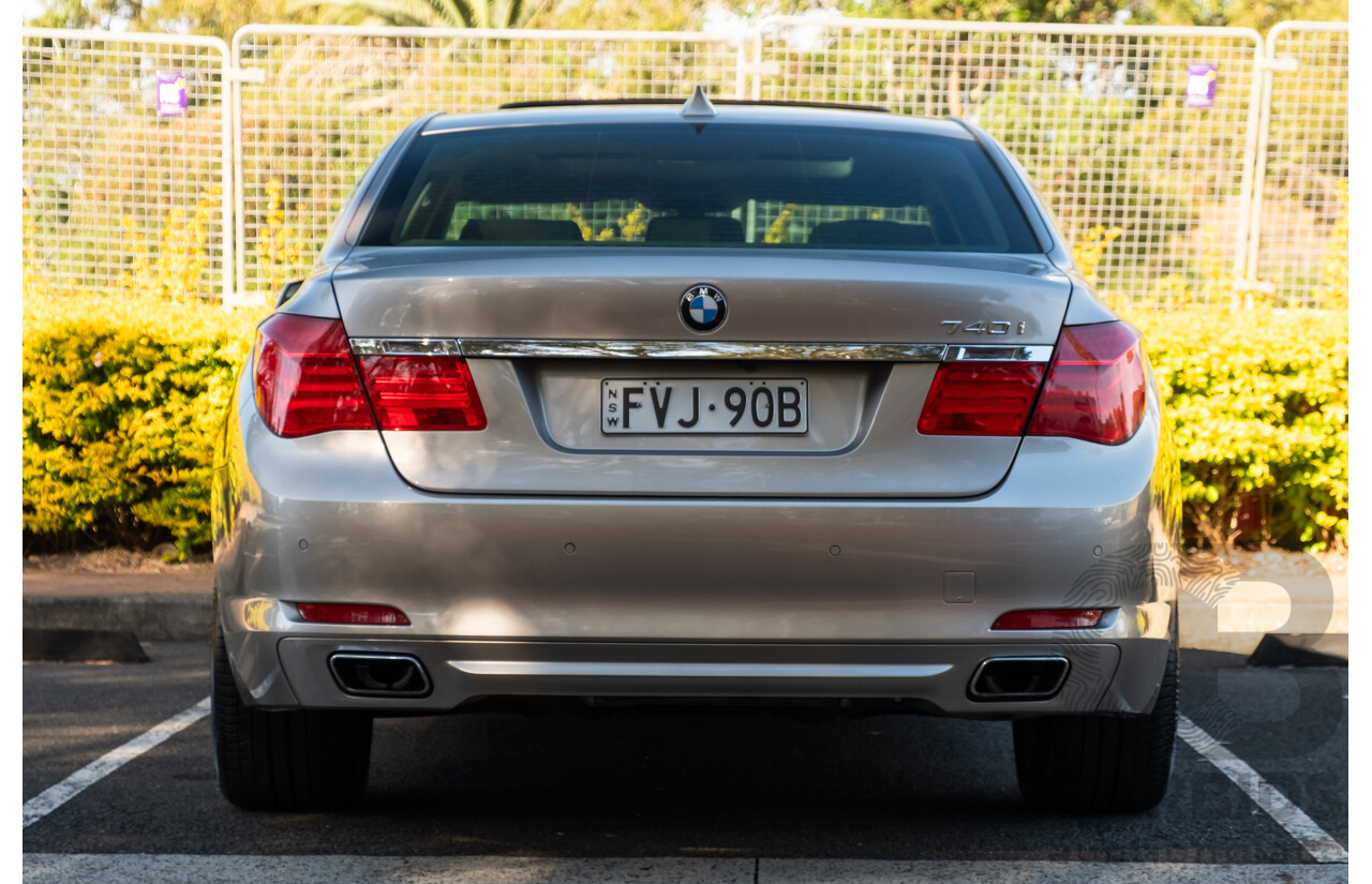 6/2009 BMW 740i F01 4d Sedan Kashmir Silver Metallic Turbo 3.0L