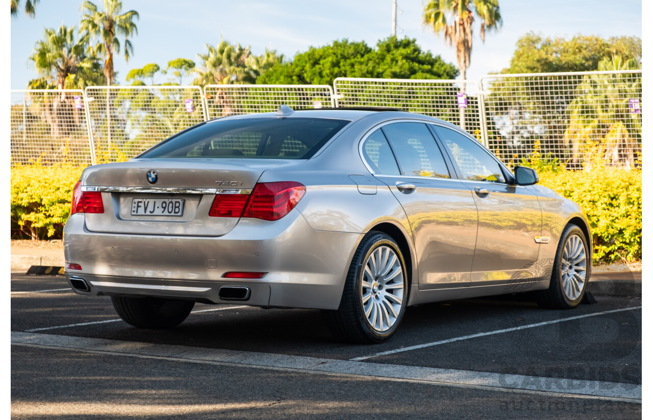 6/2009 BMW 740i F01 4d Sedan Kashmir Silver Metallic Turbo 3.0L