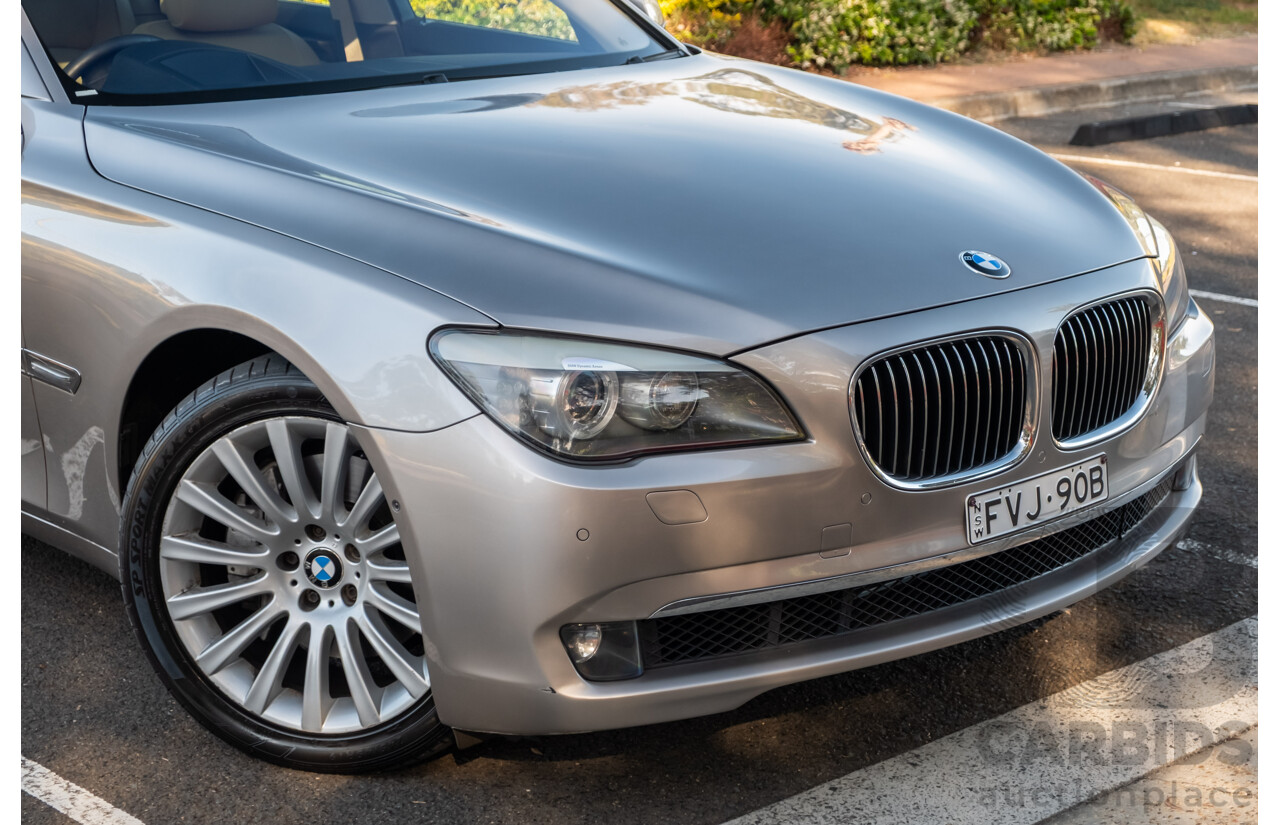 6/2009 BMW 740i F01 4d Sedan Kashmir Silver Metallic Turbo 3.0L