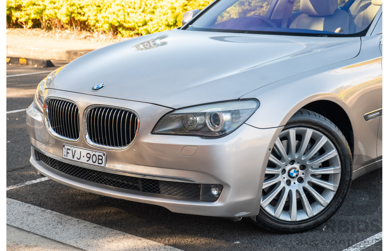 6/2009 BMW 740i F01 4d Sedan Kashmir Silver Metallic Turbo 3.0L