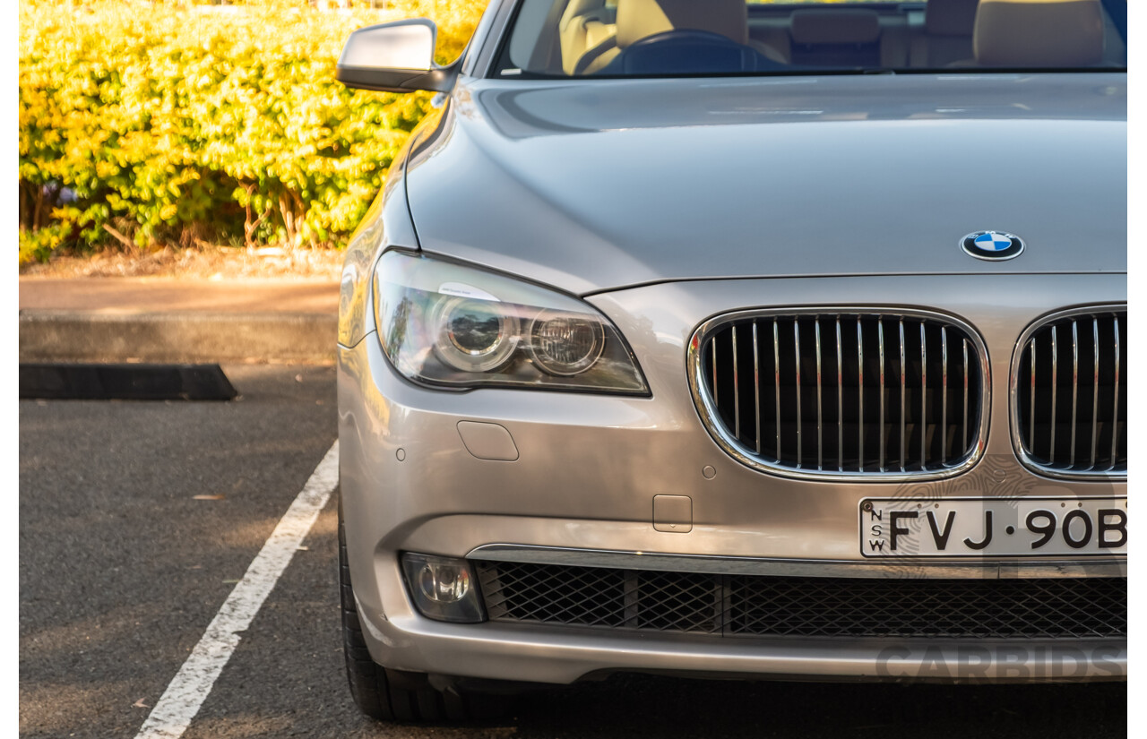 6/2009 BMW 740i F01 4d Sedan Kashmir Silver Metallic Turbo 3.0L