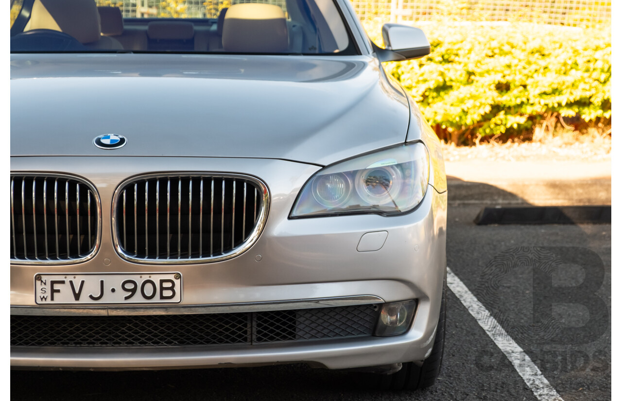 6/2009 BMW 740i F01 4d Sedan Kashmir Silver Metallic Turbo 3.0L
