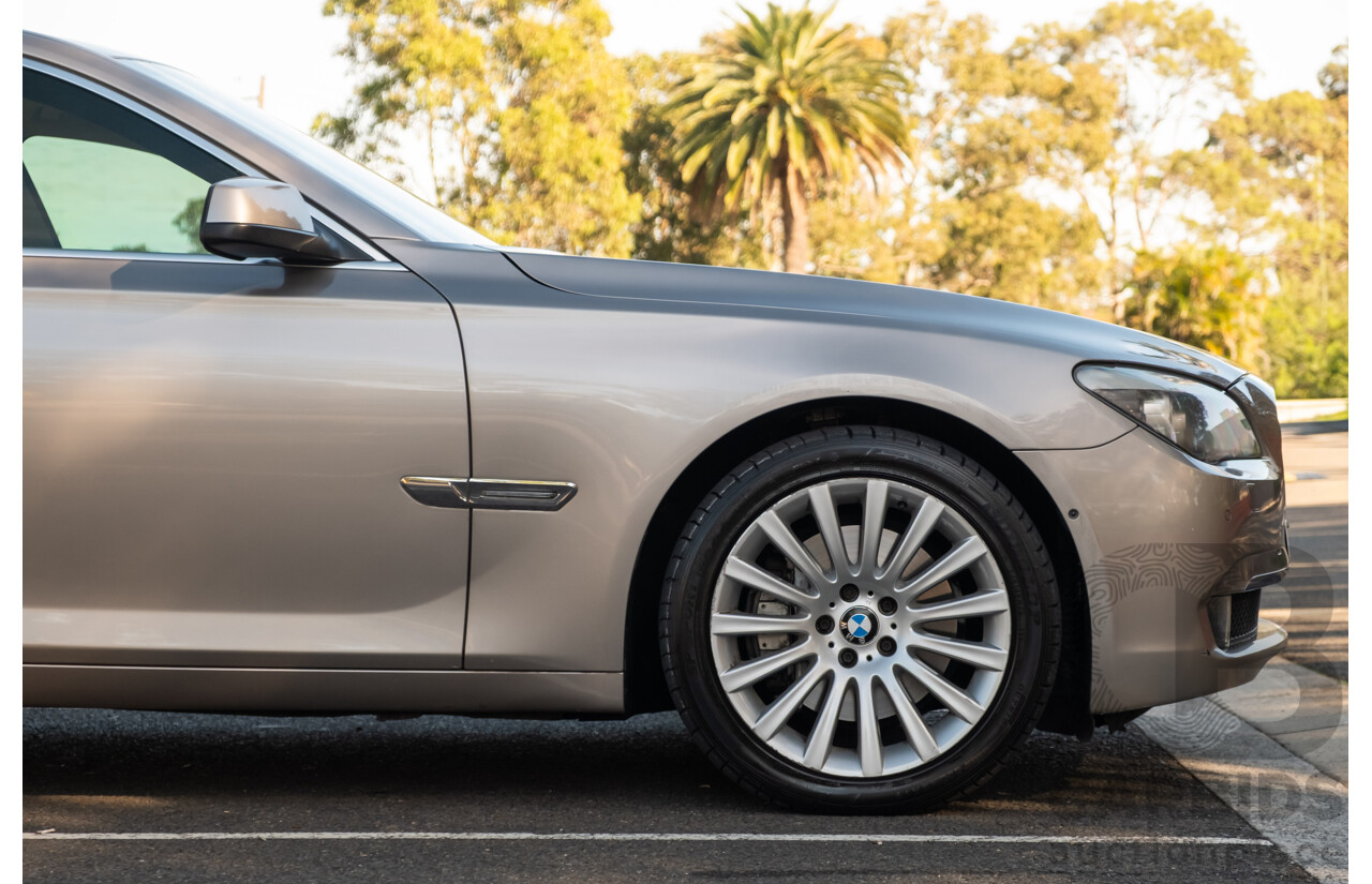 6/2009 BMW 740i F01 4d Sedan Kashmir Silver Metallic Turbo 3.0L