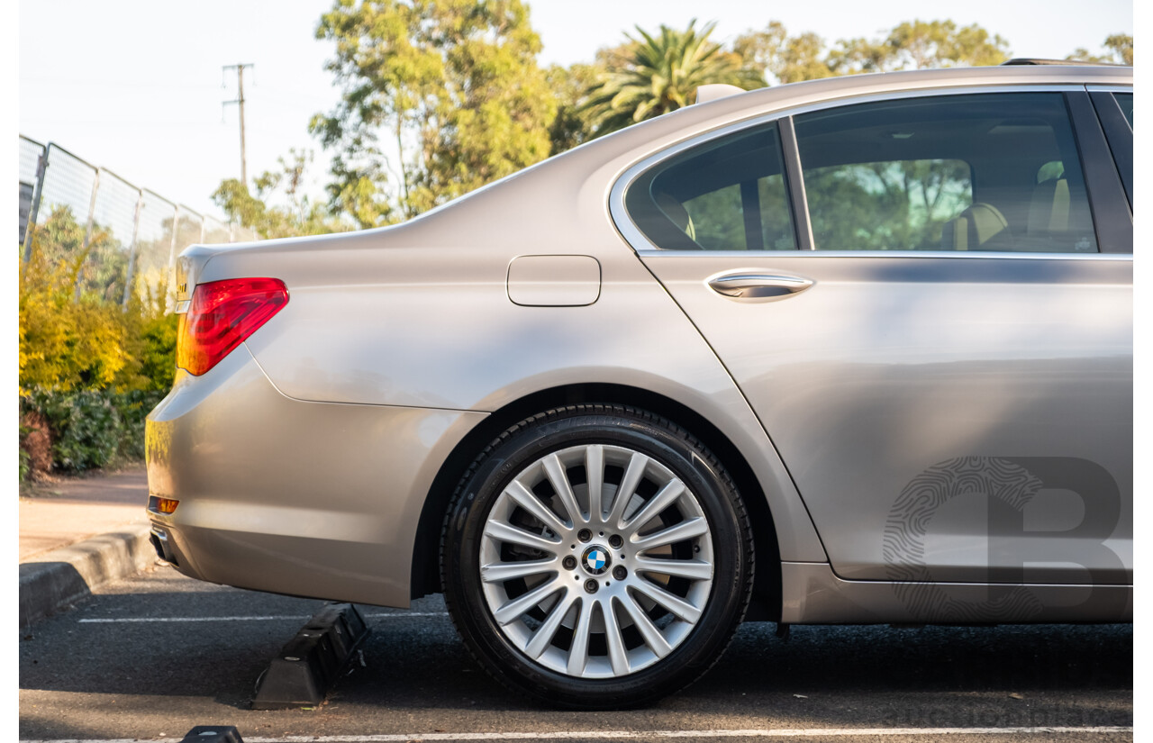 6/2009 BMW 740i F01 4d Sedan Kashmir Silver Metallic Turbo 3.0L