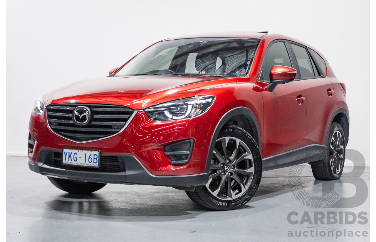05/2015 Mazda CX-5 AKERA (AWD) MY15 4D Wagon Soul Red Turbo Diesel 2.2L
