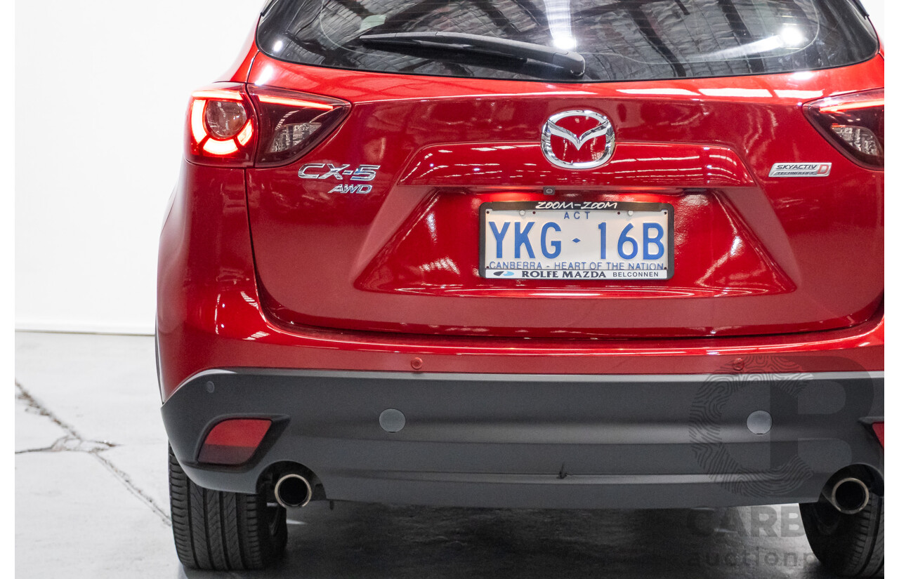 05/2015 Mazda CX-5 AKERA (AWD) MY15 4D Wagon Soul Red Turbo Diesel 2.2L
