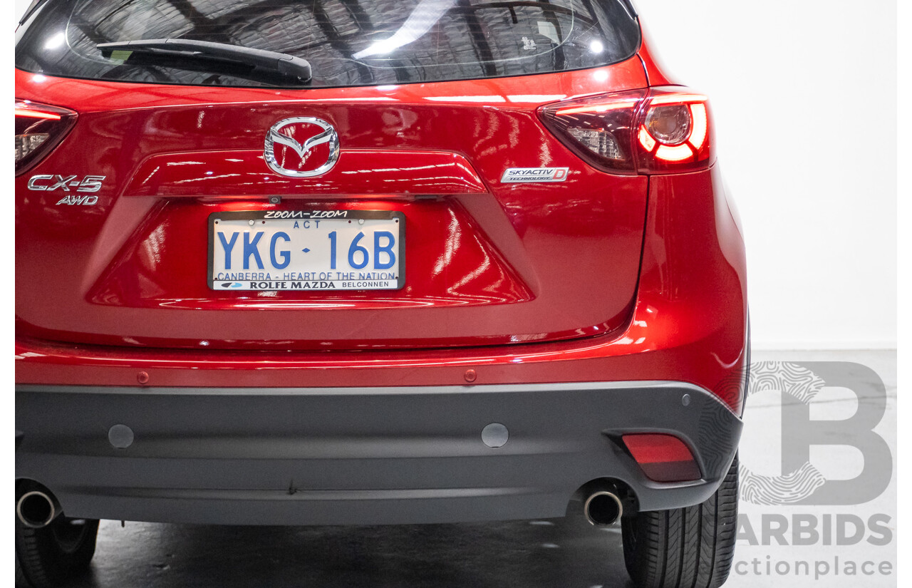 05/2015 Mazda CX-5 AKERA (AWD) MY15 4D Wagon Soul Red Turbo Diesel 2.2L
