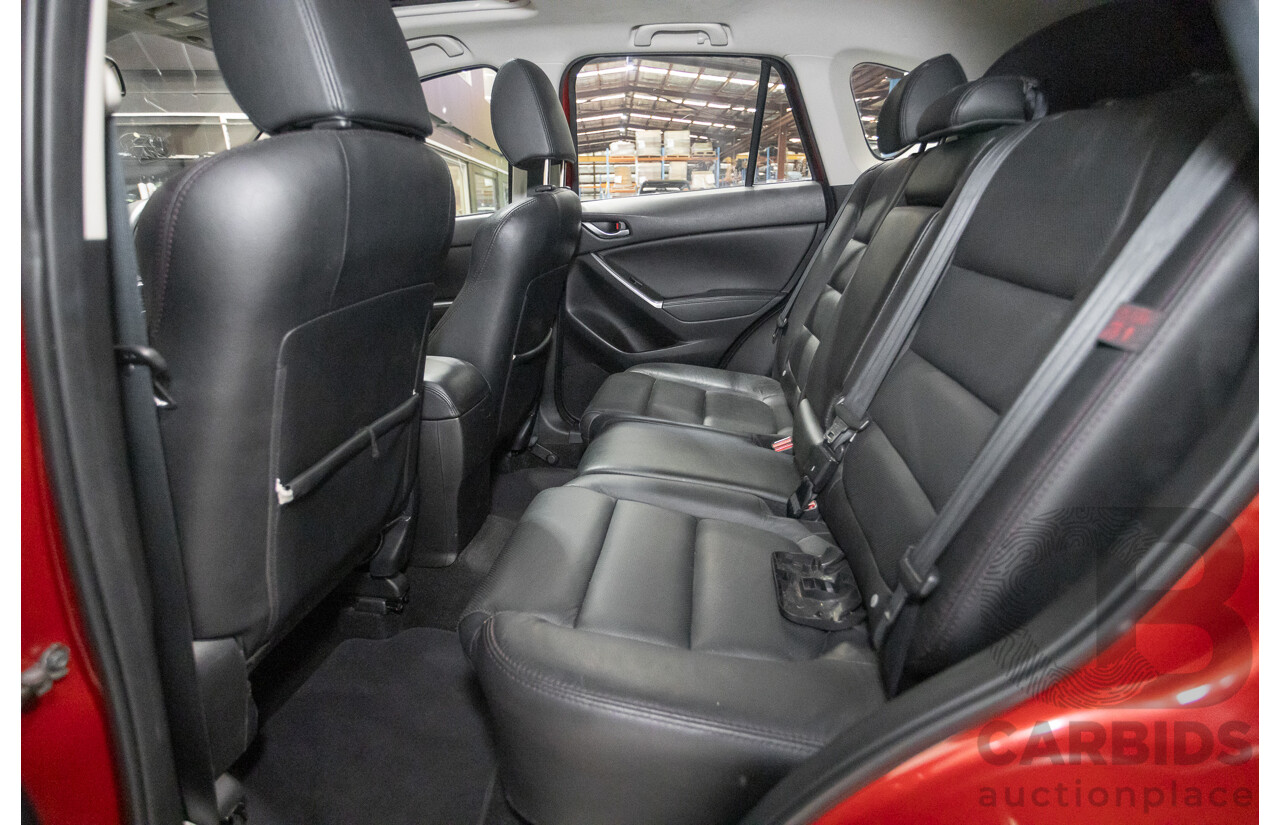 05/2015 Mazda CX-5 AKERA (AWD) MY15 4D Wagon Soul Red Turbo Diesel 2.2L