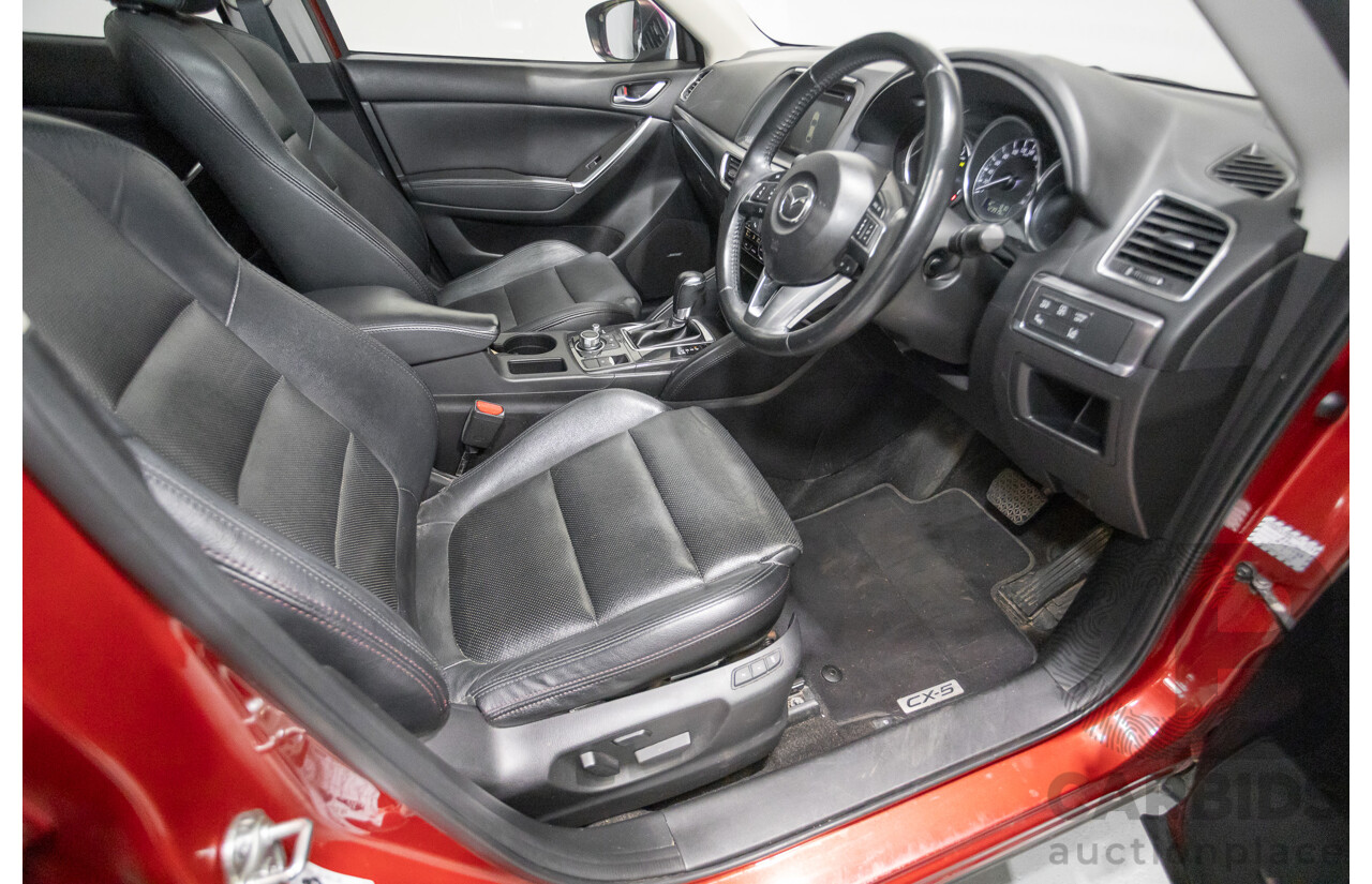 05/2015 Mazda CX-5 AKERA (AWD) MY15 4D Wagon Soul Red Turbo Diesel 2.2L