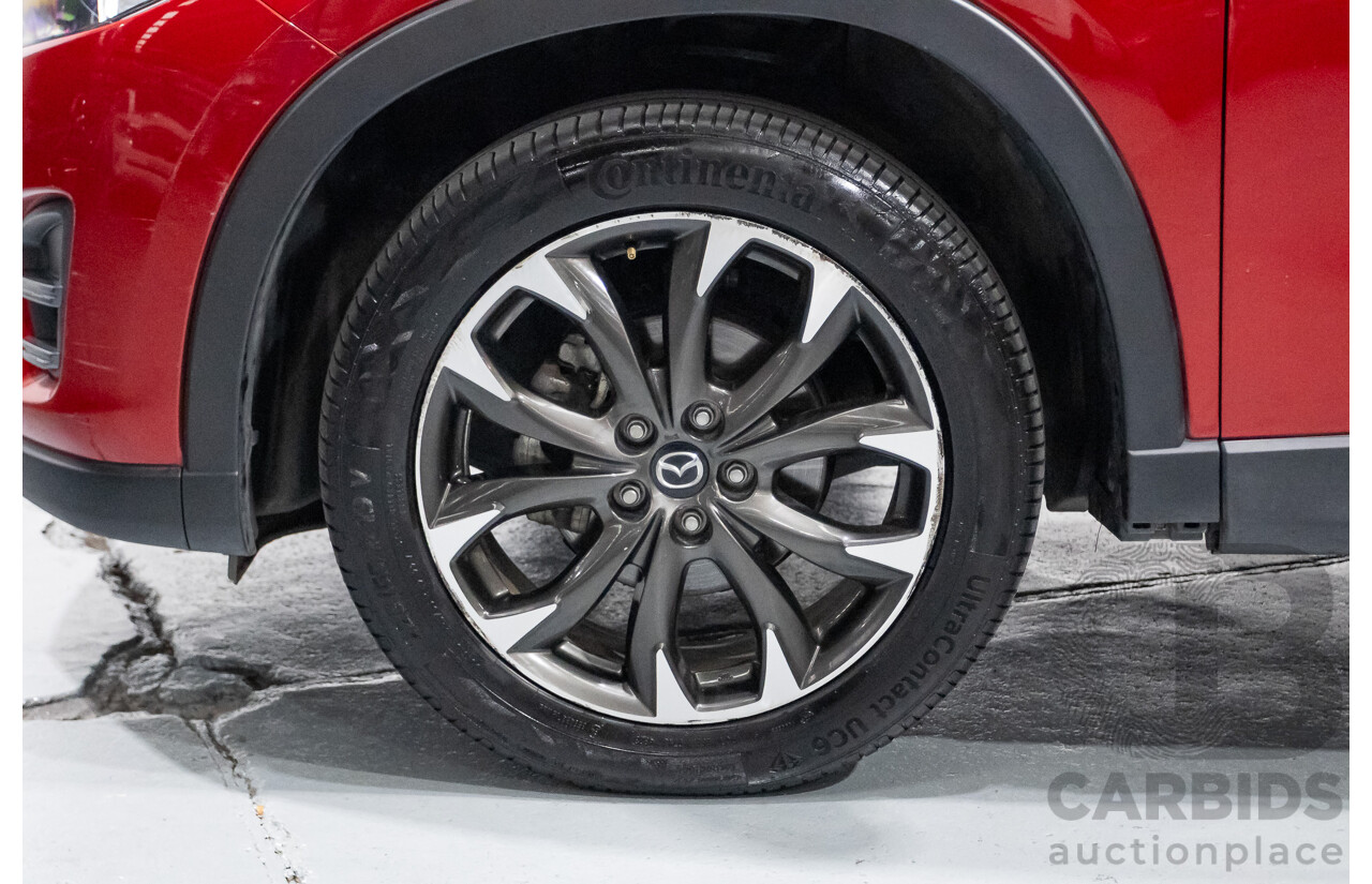 05/2015 Mazda CX-5 AKERA (AWD) MY15 4D Wagon Soul Red Turbo Diesel 2.2L