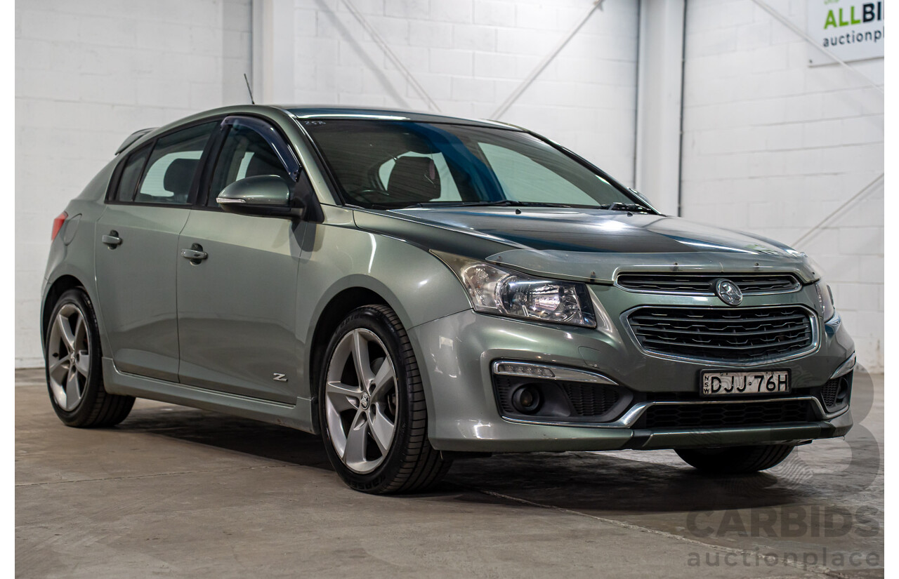 08/2016 Holden Cruze SRi Z-Series (FWD) JH MY16 5d Hatchback Phantom Grey Metallic Turbo 1.6L