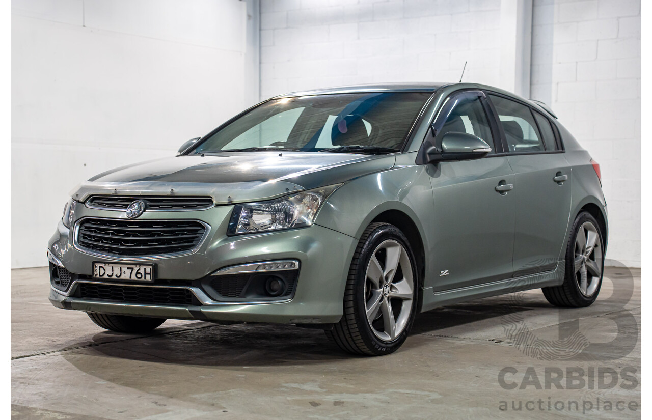 08/2016 Holden Cruze SRi Z-Series (FWD) JH MY16 5d Hatchback Phantom Grey Metallic Turbo 1.6L