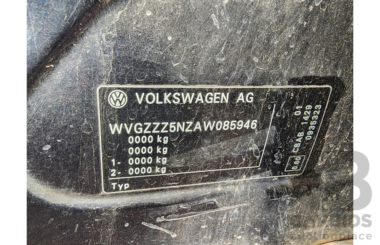 5/2010 Volkswagen Tiguan 103 TDI 5NC MY10 4d Wagon Black 2.0L