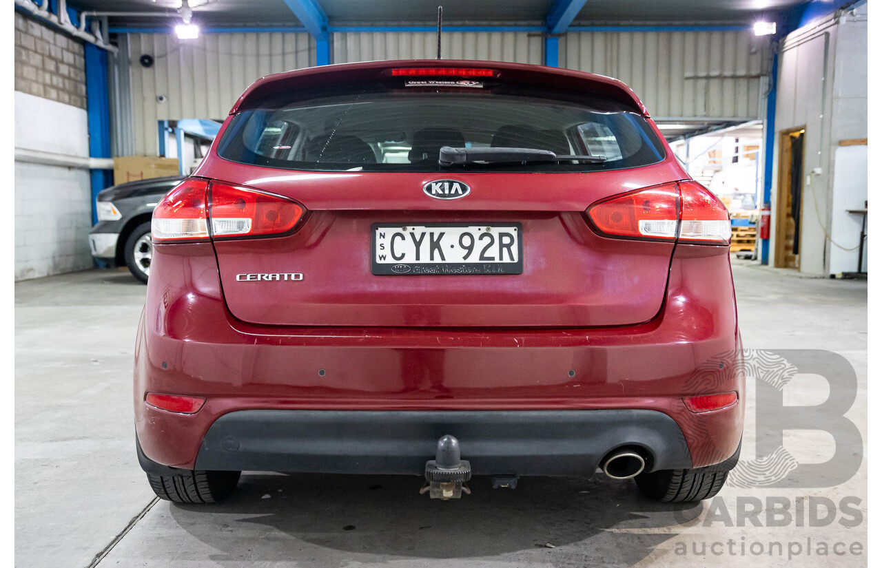4/2015 Kia Cerato S YD MY15 4d Sedan Red 1.8L