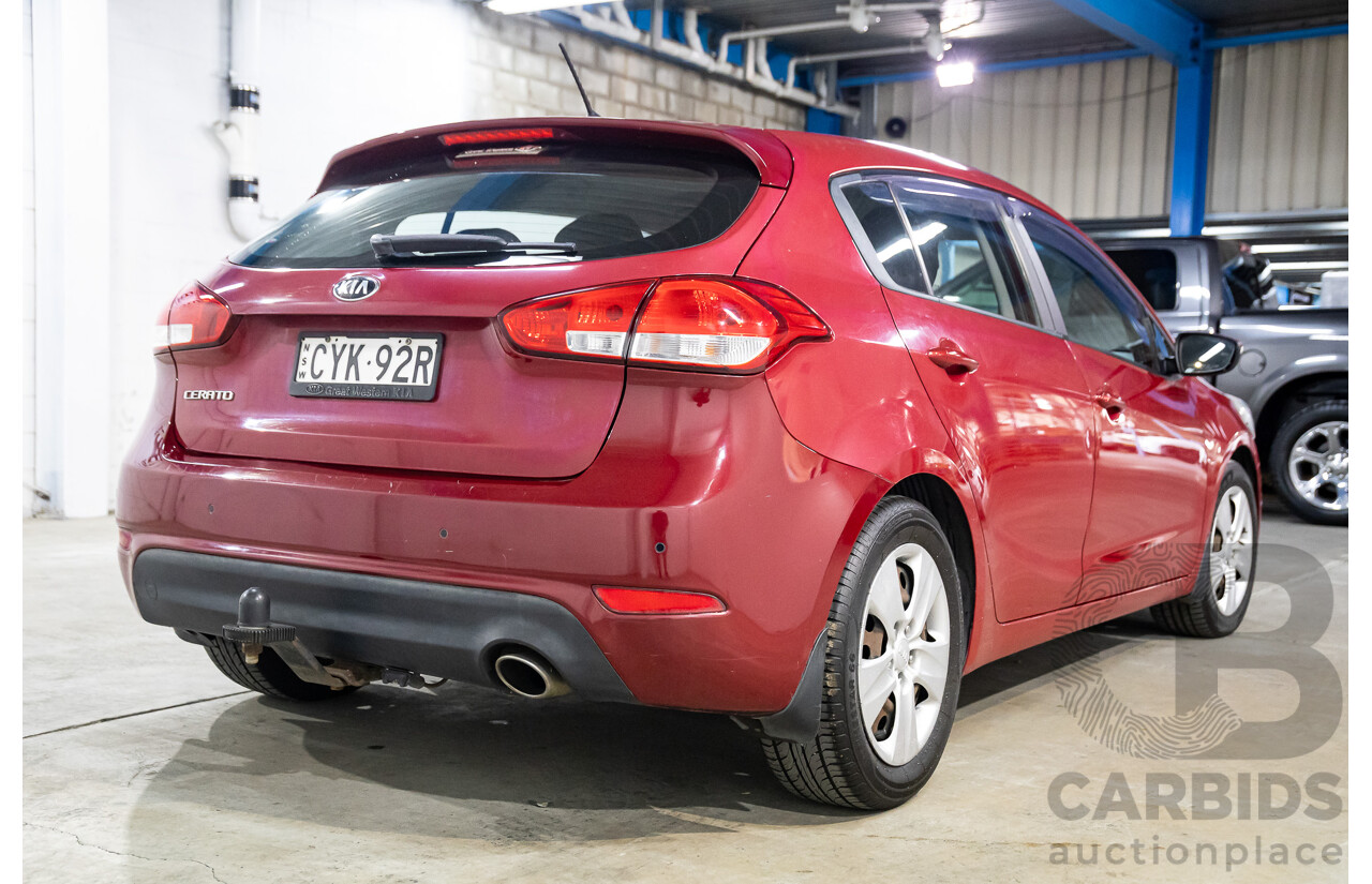4/2015 Kia Cerato S YD MY15 4d Sedan Red 1.8L