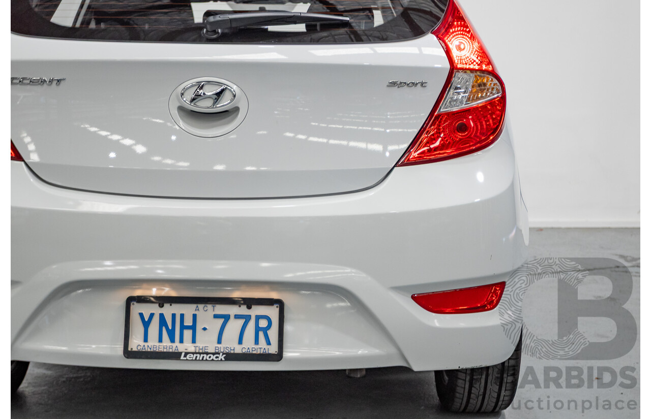 4/2019 Hyundai Accent Sport RB6 MY19 5d Hatchback Chalk White Metallic 1.6L