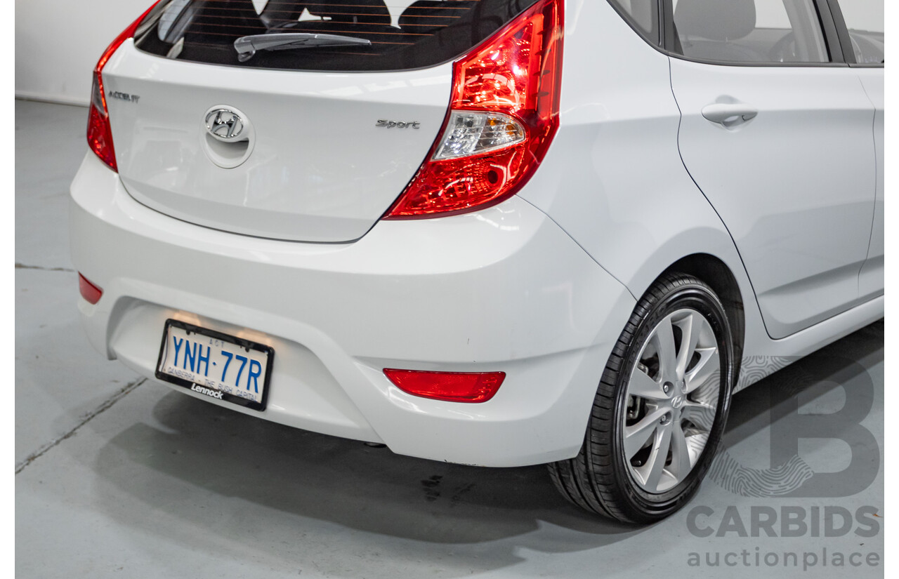 4/2019 Hyundai Accent Sport RB6 MY19 5d Hatchback Chalk White Metallic 1.6L