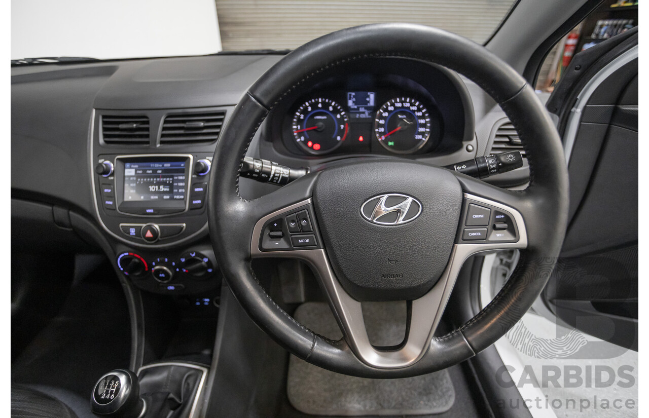 4/2019 Hyundai Accent Sport RB6 MY19 5d Hatchback Chalk White Metallic 1.6L