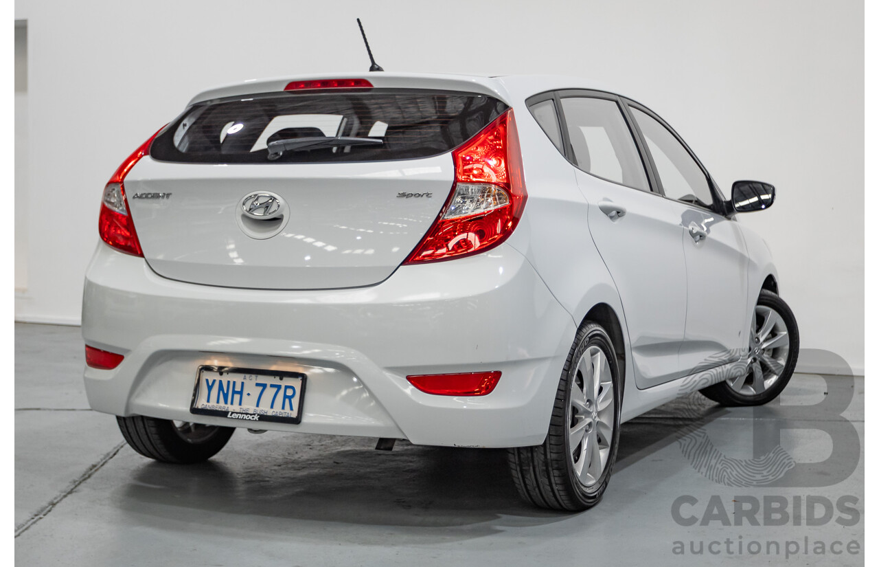 4/2019 Hyundai Accent Sport RB6 MY19 5d Hatchback Chalk White Metallic 1.6L