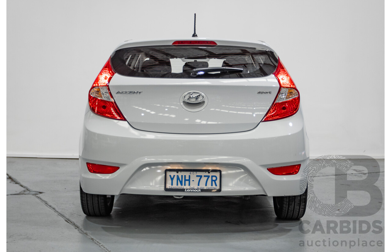 4/2019 Hyundai Accent Sport RB6 MY19 5d Hatchback Chalk White Metallic 1.6L
