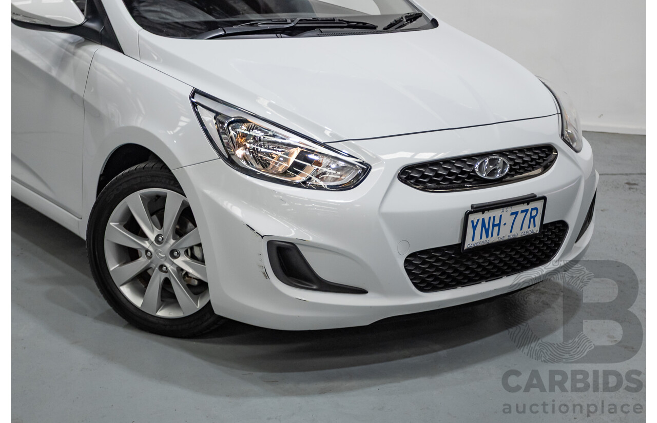 4/2019 Hyundai Accent Sport RB6 MY19 5d Hatchback Chalk White Metallic 1.6L