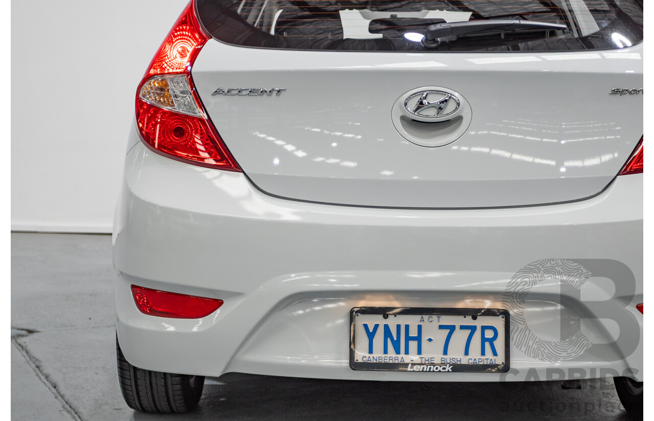4/2019 Hyundai Accent Sport RB6 MY19 5d Hatchback Chalk White Metallic 1.6L