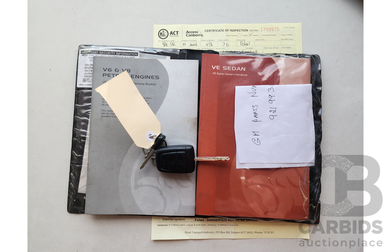 10/2006 Holden Berlina  VE 4d Sedan Blue 3.6L