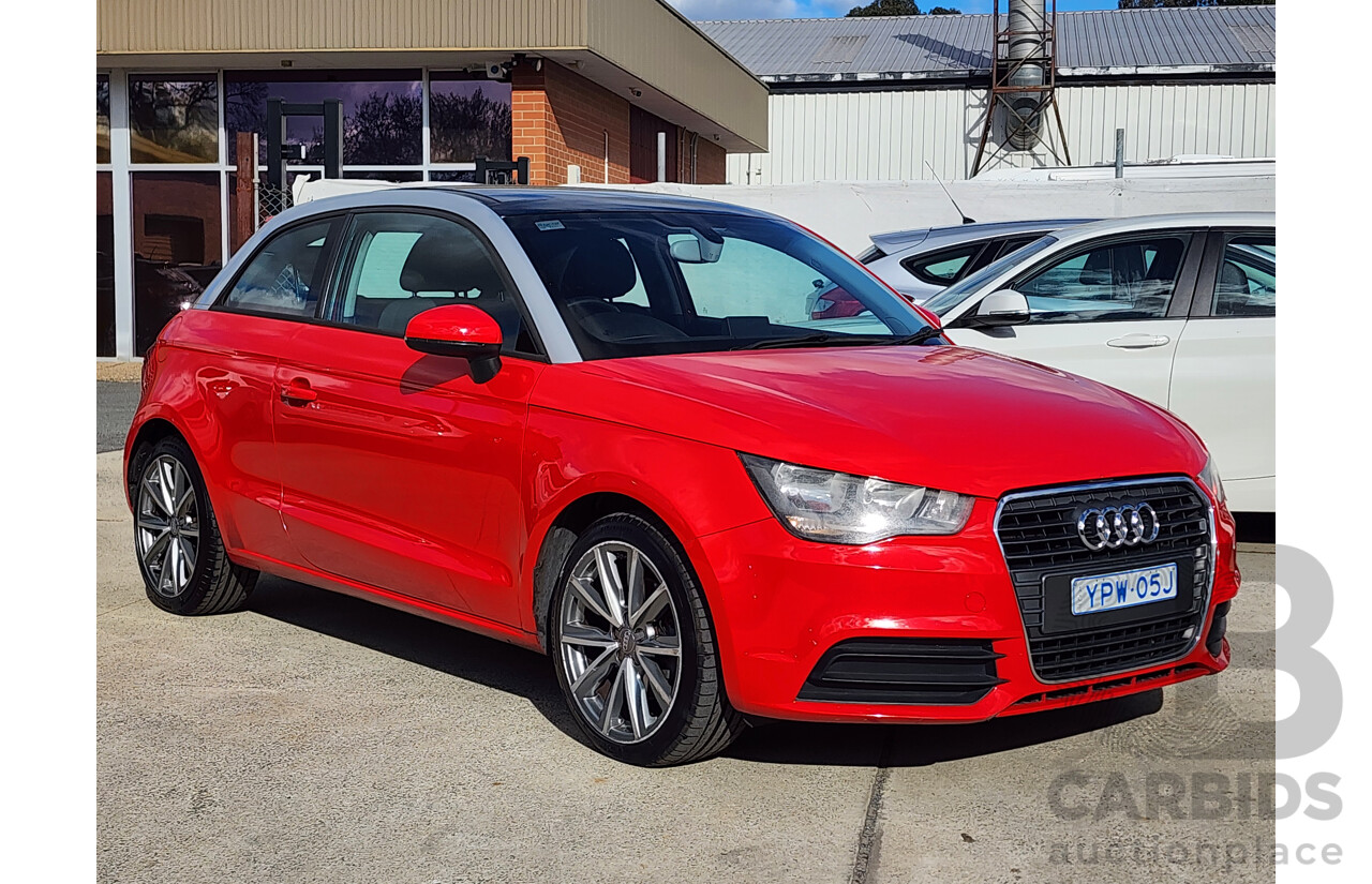2/2011 Audi A1 1.4 TFSI Attraction 8X 3d Hatchback Red 1.4L