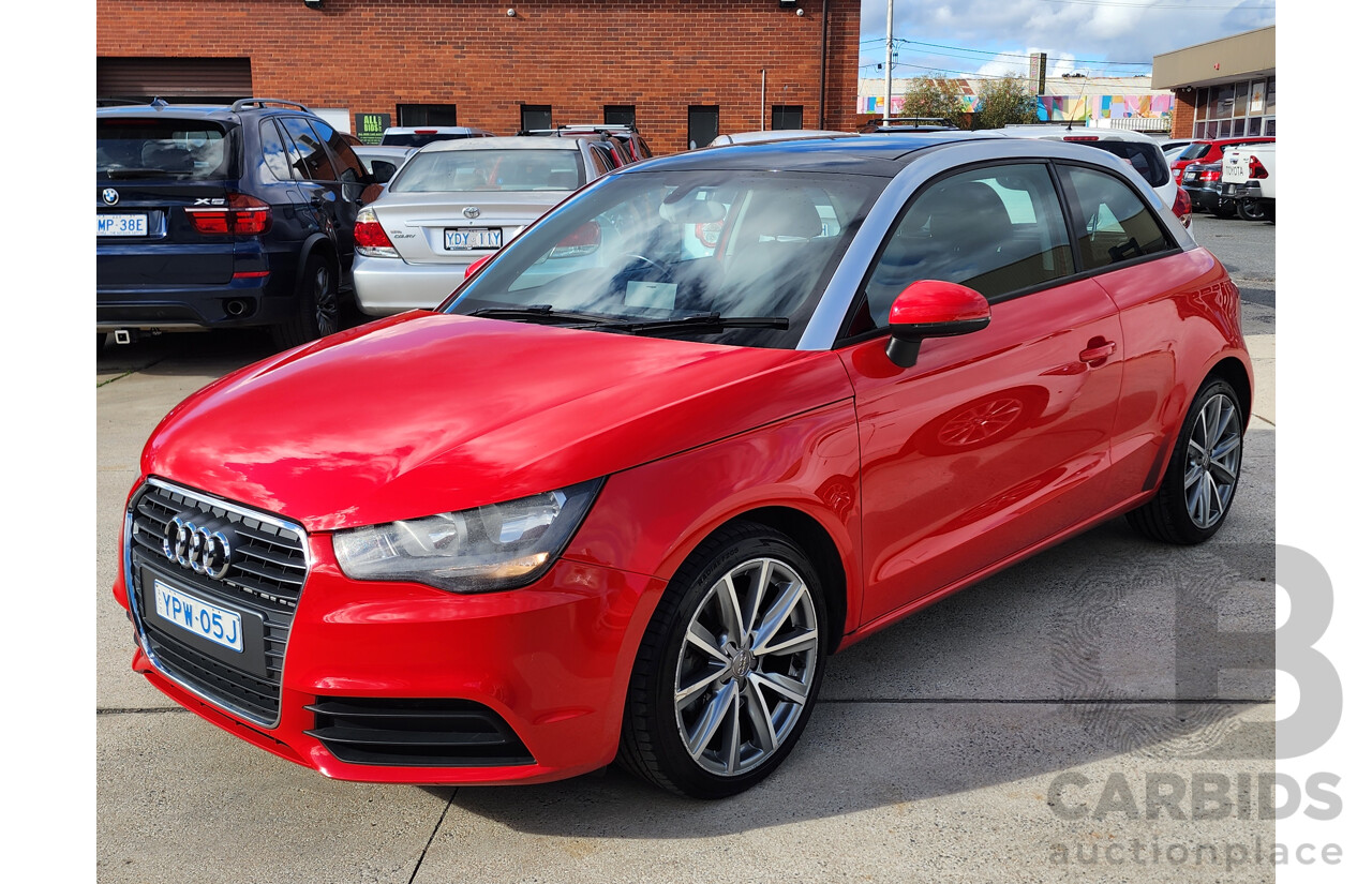 2/2011 Audi A1 1.4 TFSI Attraction 8X 3d Hatchback Red 1.4L