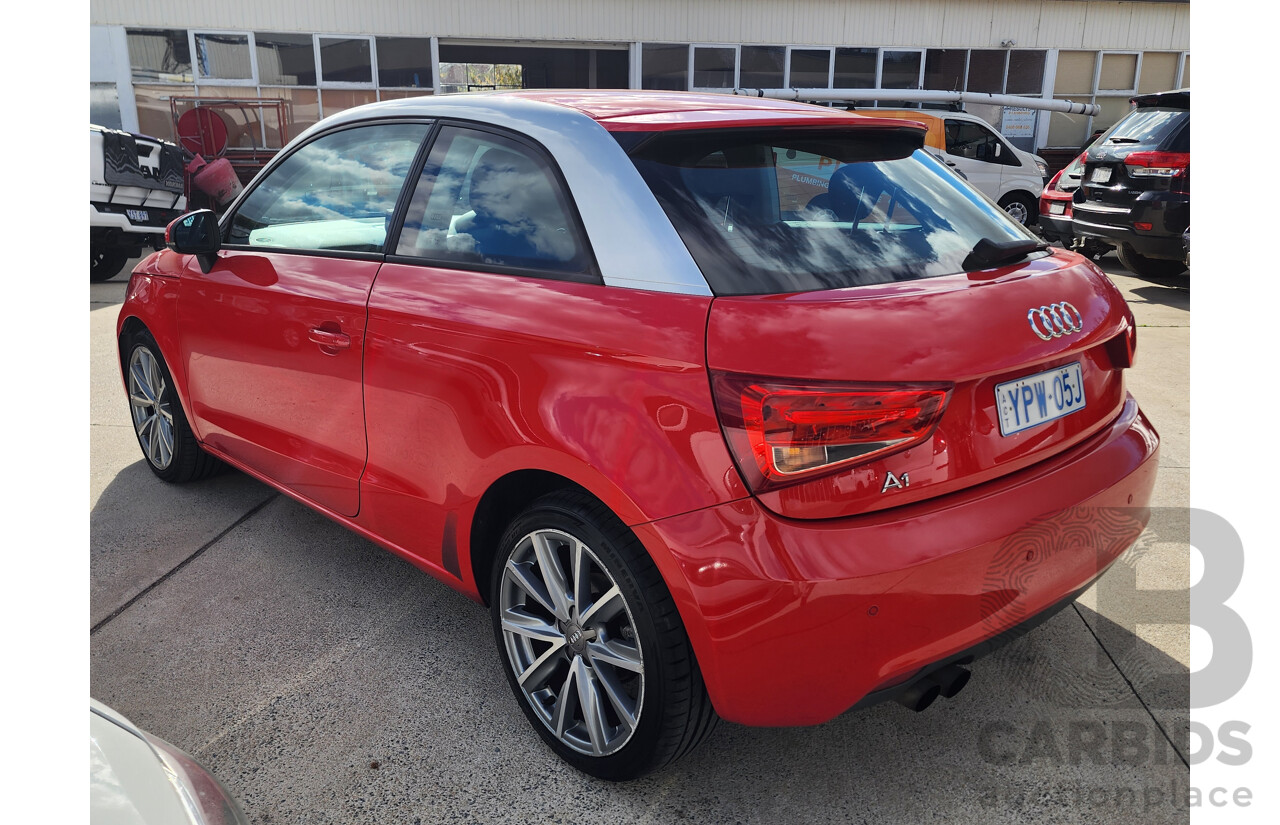 2/2011 Audi A1 1.4 TFSI Attraction 8X 3d Hatchback Red 1.4L