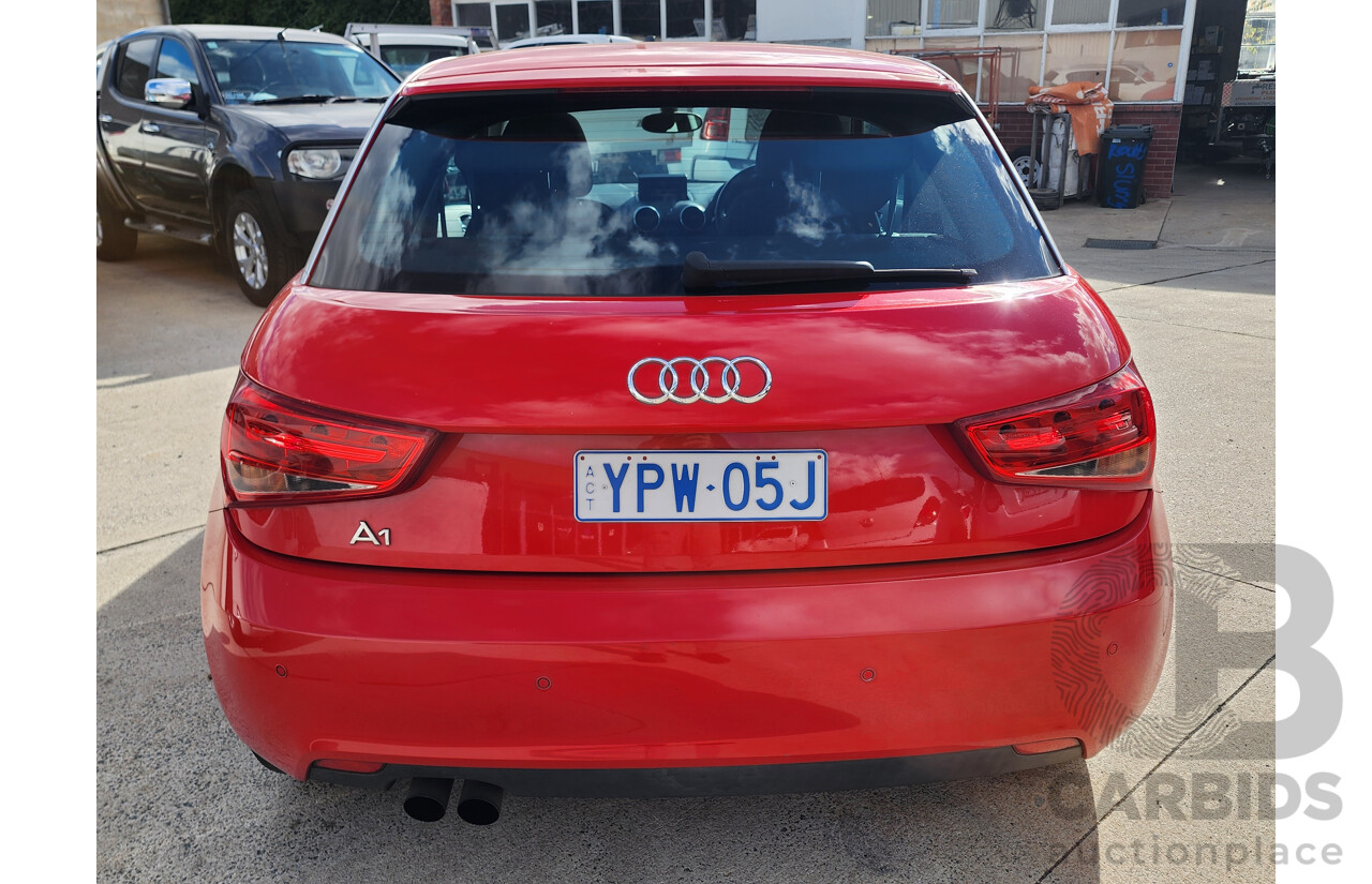 2/2011 Audi A1 1.4 TFSI Attraction 8X 3d Hatchback Red 1.4L