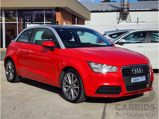 2/2011 Audi A1 1.4 TFSI Attraction 8X 3d Hatchback Red 1.4L