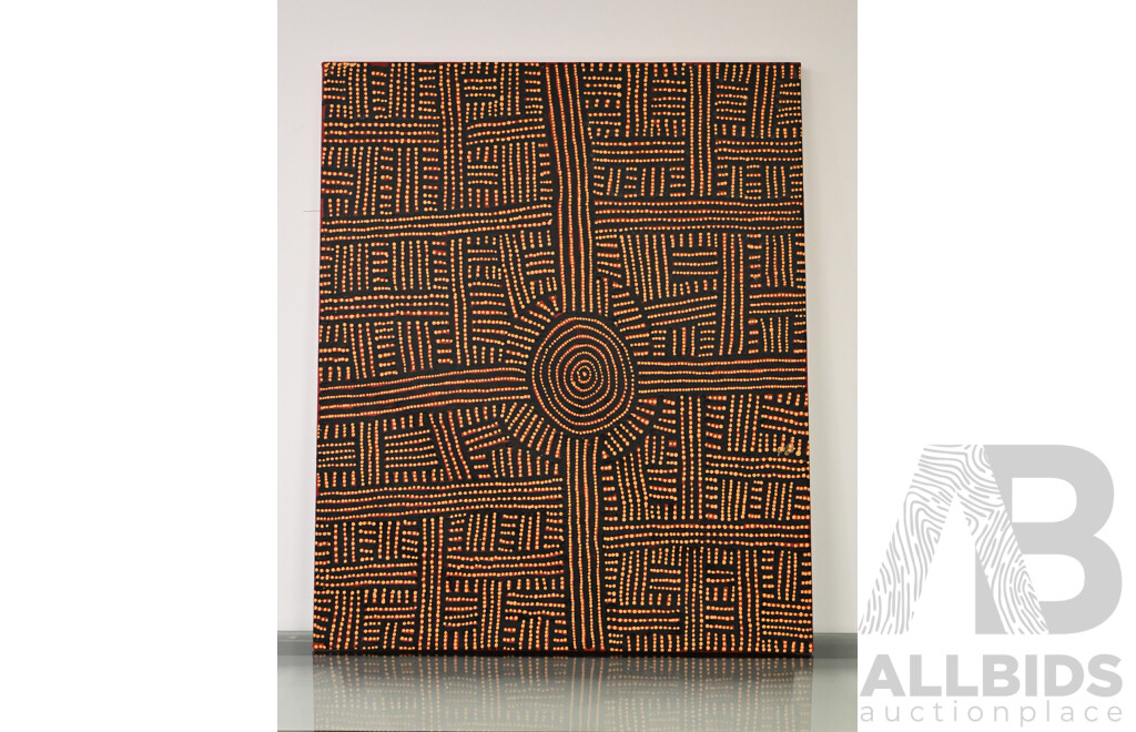 L13 - Artwork by Bambatu Napangardi 90 X 75cm - Valued at $2,200