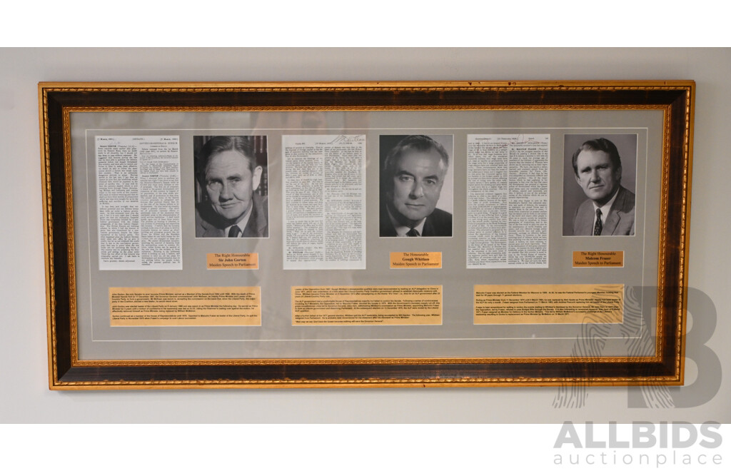 L16 - Signed Maiden Speeches to Parliament