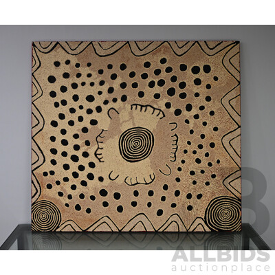 L12 - Artwork by Pelita Wakura Napurrula 1020 X 1120cm - Valued at $4,400