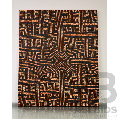 L13 - Artwork by Bambatu Napangardi 90 X 75cm - Valued at $2,200
